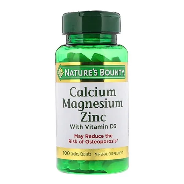 Calcium Magnesium zinc Natures bounty (C/100v) – Viên nén hỗ trợ xương chắc & hệ miễn dịch